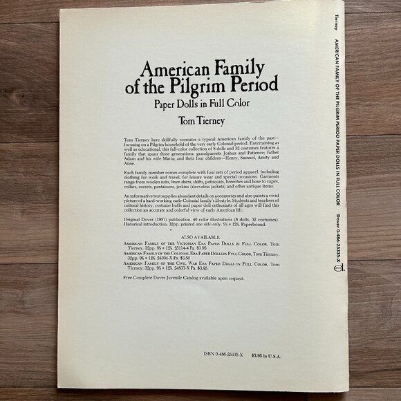 Paper doll book, American Family of the Pilgrim Period - Picture 2 of 8